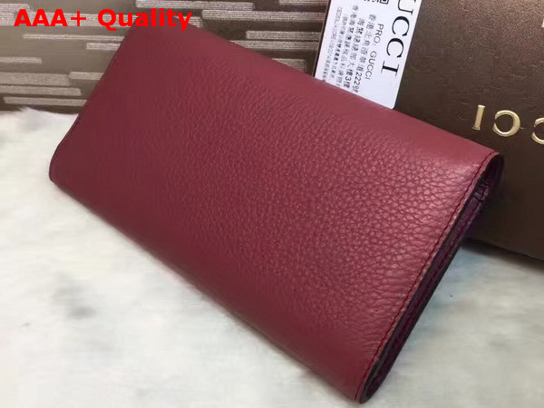 Gucci GG Marmont Continental Wallet in Antiqued Rose Leather Replica