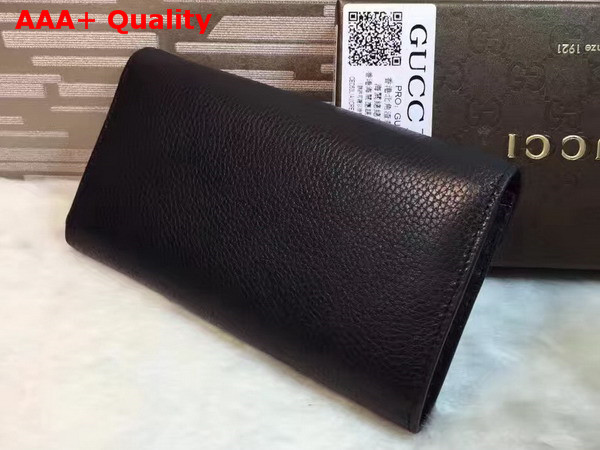 Gucci GG Marmont Continental Wallet in Black Leather Replica