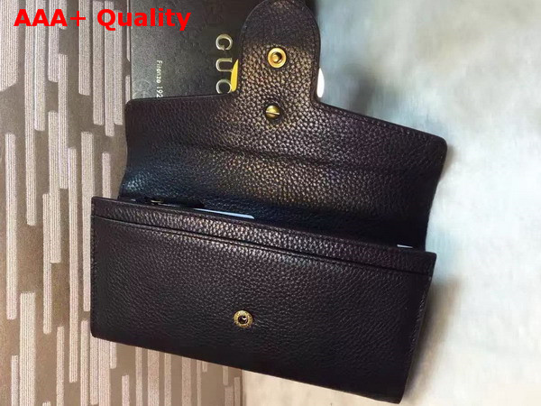 Gucci GG Marmont Continental Wallet in Black Leather Replica