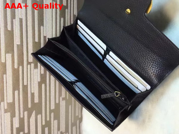 Gucci GG Marmont Continental Wallet in Black Leather Replica