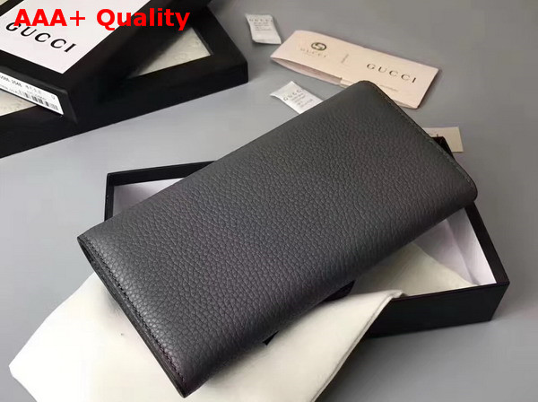 Gucci GG Marmont Continental Wallet in Grey Grain Leather Replica