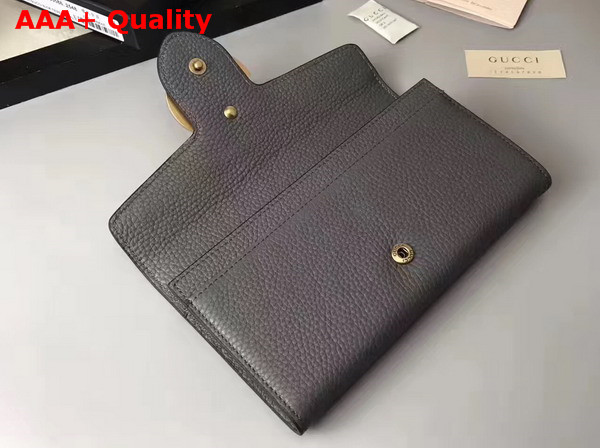 Gucci GG Marmont Continental Wallet in Grey Grain Leather Replica