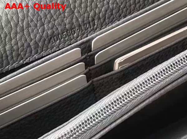 Gucci GG Marmont Continental Wallet in Grey Grain Leather Replica