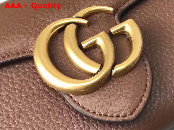 Gucci GG Marmont Continental Wallet in Nut Brown Grain Leather Replica