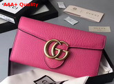 Gucci GG Marmont Continental Wallet in Peach Grain Leather Replica