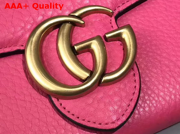 Gucci GG Marmont Continental Wallet in Peach Grain Leather Replica