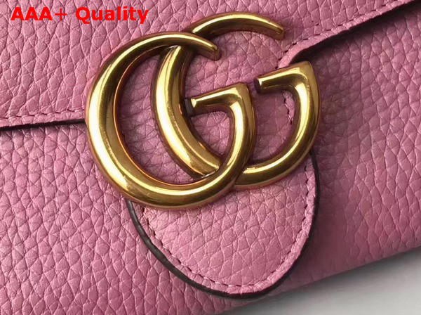 Gucci GG Marmont Continental Wallet in Pink Grain Leather Replica