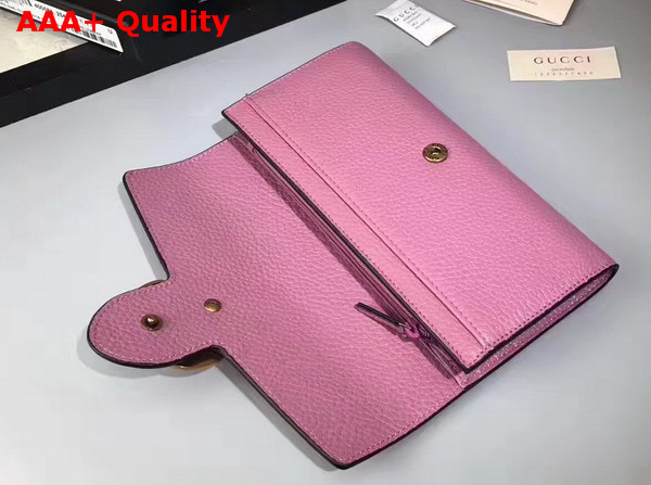 Gucci GG Marmont Continental Wallet in Pink Grain Leather Replica