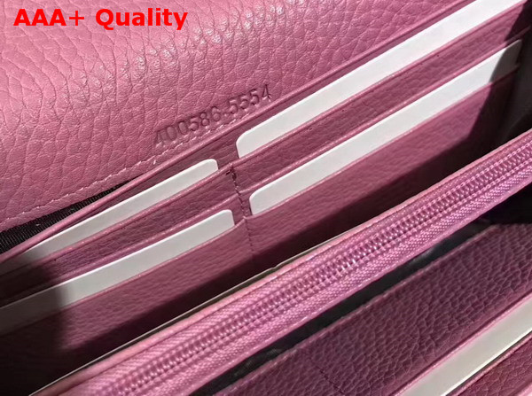 Gucci GG Marmont Continental Wallet in Pink Grain Leather Replica