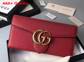 Gucci GG Marmont Continental Wallet in Red Grain Leather Replica