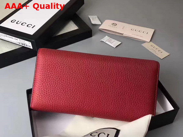 Gucci GG Marmont Continental Wallet in Red Grain Leather Replica