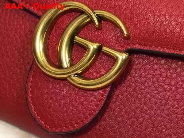 Gucci GG Marmont Continental Wallet in Red Leather Replica