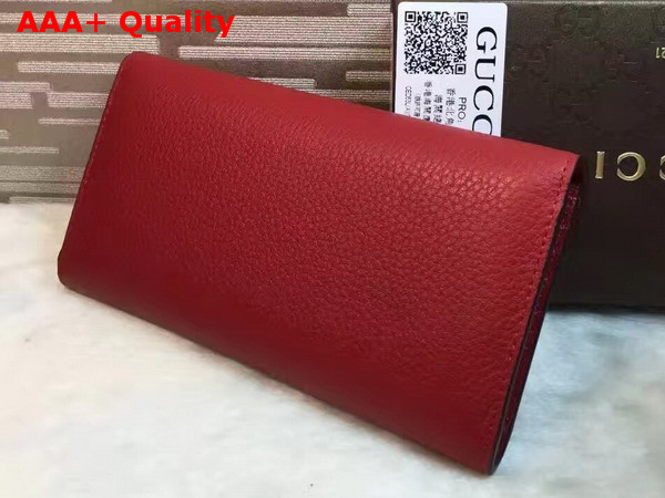 Gucci GG Marmont Continental Wallet in Red Leather Replica