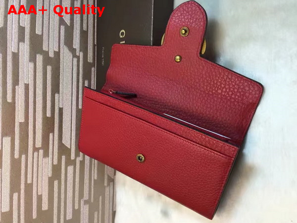 Gucci GG Marmont Continental Wallet in Red Leather Replica