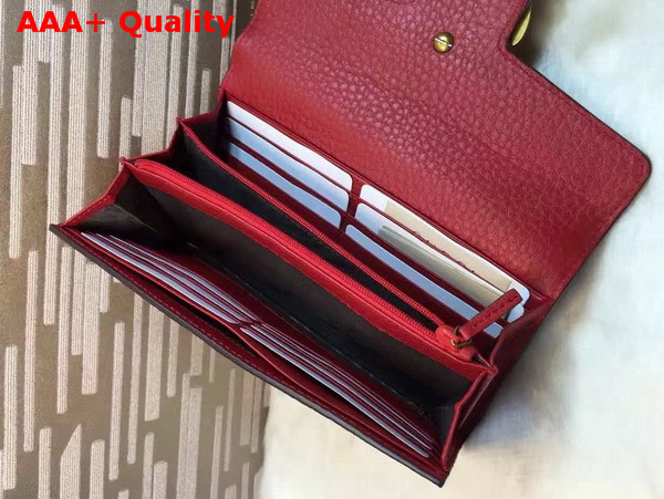 Gucci GG Marmont Continental Wallet in Red Leather Replica