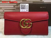 Gucci GG Marmont Continental Wallet in Red Leather Replica