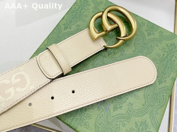 Gucci GG Marmont Jumbo GG Belt in Beige Jumbo GG Canvas 400593 Replica