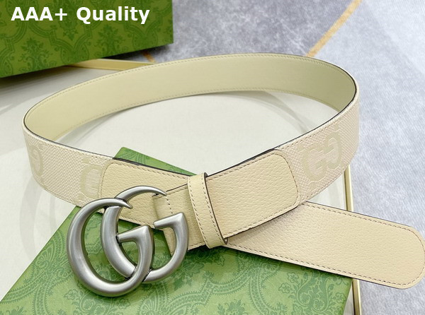 Gucci GG Marmont Jumbo GG Belt in Beige Jumbo GG Canvas 400593 Replica