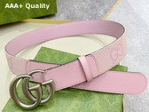 Gucci GG Marmont Jumbo GG Belt in Beige and Light Pink Jumbo GG Canvas 400593 Replica