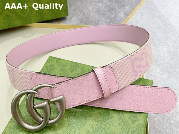 Gucci GG Marmont Jumbo GG Belt in Beige and Light Pink Jumbo GG Canvas 400593 Replica