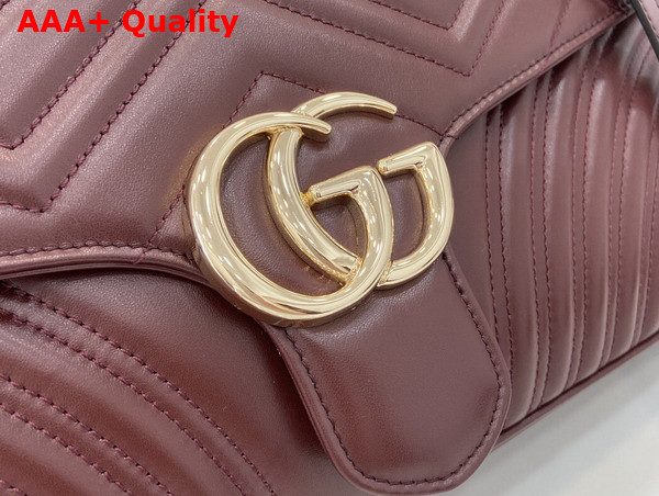 Gucci GG Marmont Large Shoulder Bag in Rosso Ancora Red Leather 788371 Replica