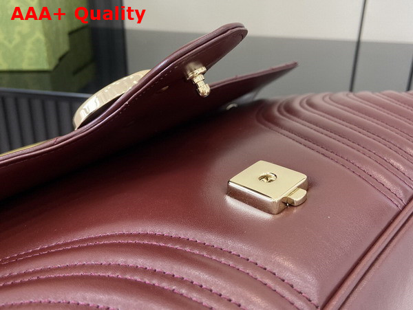 Gucci GG Marmont Large Shoulder Bag in Rosso Ancora Red Leather 788371 Replica