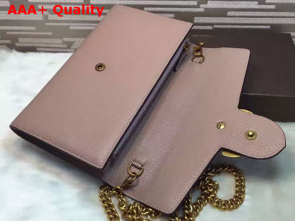 Gucci GG Marmont Leather Chain Wallet in Pink Replica