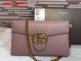 Gucci GG Marmont Leather Chain Wallet in Pink Replica