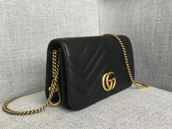 Gucci GG Marmont Leather Mini Bag Black