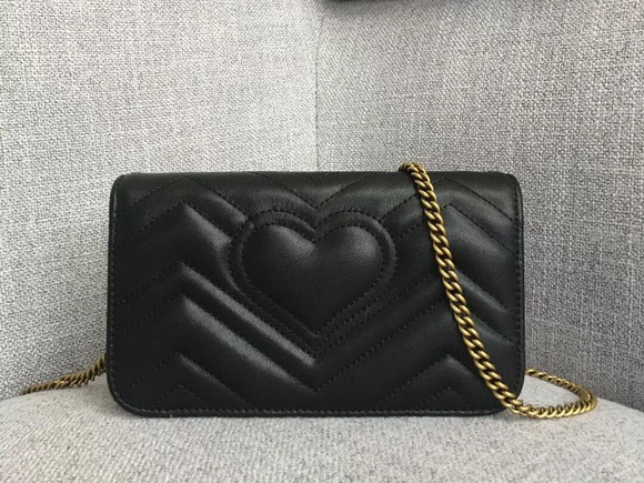 Gucci GG Marmont Leather Mini Bag Black