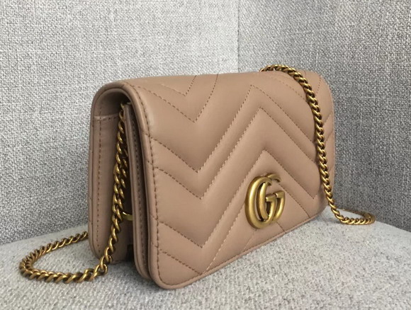 Gucci GG Marmont Leather Mini Bag Nude