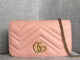 Gucci GG Marmont Leather Mini Bag Pink