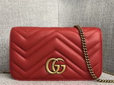 Gucci GG Marmont Leather Mini Bag Red