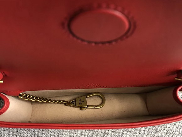 Gucci GG Marmont Leather Mini Bag Red