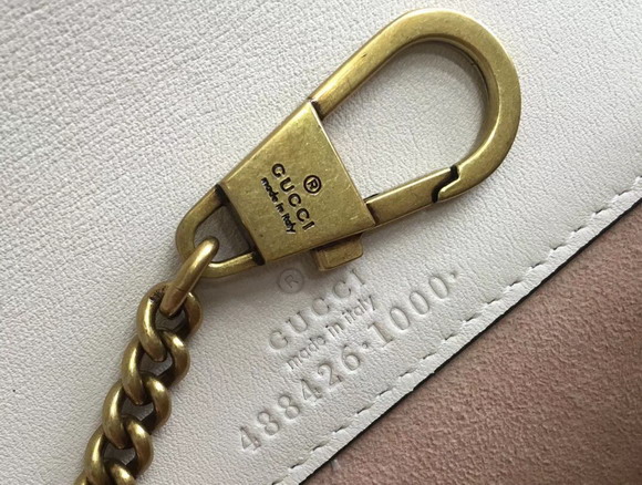 Gucci GG Marmont Leather Mini Bag White