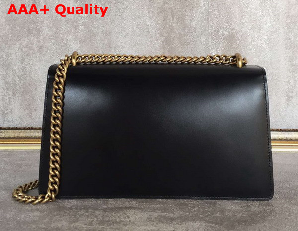 Gucci GG Marmont Leather Shoulder Bag in Black Box Leather Replica