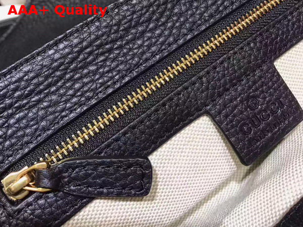 Gucci GG Marmont Leather Shoulder Bag in Black Grain Leather Replica