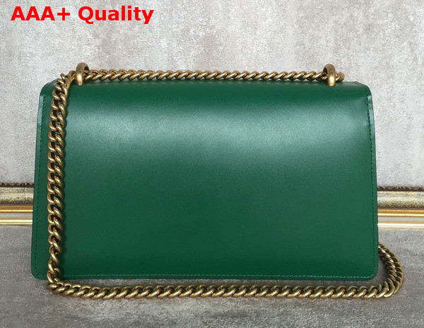 Gucci GG Marmont Leather Shoulder Bag in Green Box Leather Replica