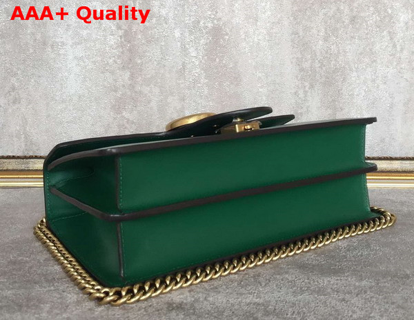 Gucci GG Marmont Leather Shoulder Bag in Green Box Leather Replica