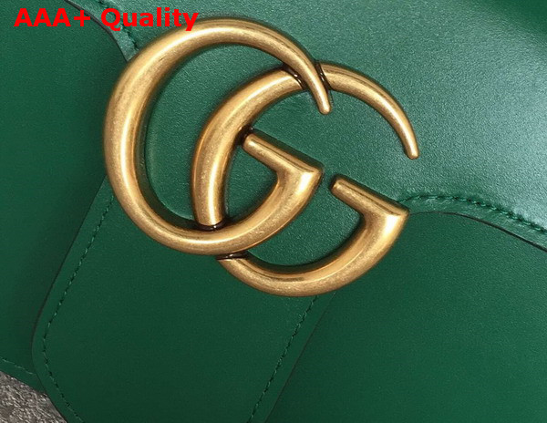 Gucci GG Marmont Leather Shoulder Bag in Green Box Leather Replica