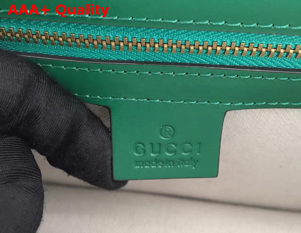 Gucci GG Marmont Leather Shoulder Bag in Green Box Leather Replica