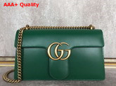 Gucci GG Marmont Leather Shoulder Bag in Green Box Leather Replica