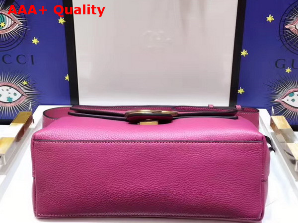 Gucci GG Marmont Leather Shoulder Bag in Pink Grain Leather Replica