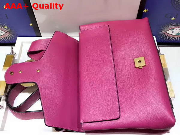 Gucci GG Marmont Leather Shoulder Bag in Pink Grain Leather Replica