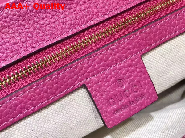 Gucci GG Marmont Leather Shoulder Bag in Pink Grain Leather Replica