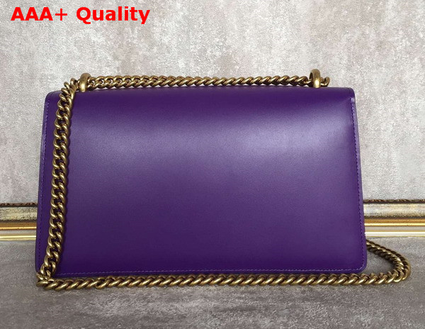 Gucci GG Marmont Leather Shoulder Bag in Purple Box Leather Replica