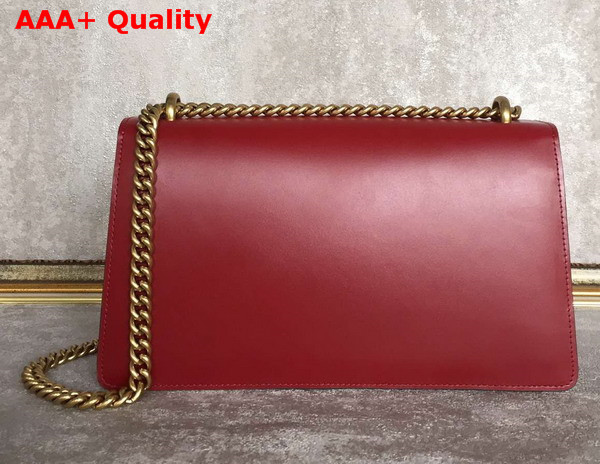 Gucci GG Marmont Leather Shoulder Bag in Red Box Leather Replica