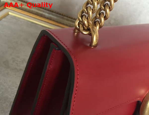 Gucci GG Marmont Leather Shoulder Bag in Red Box Leather Replica