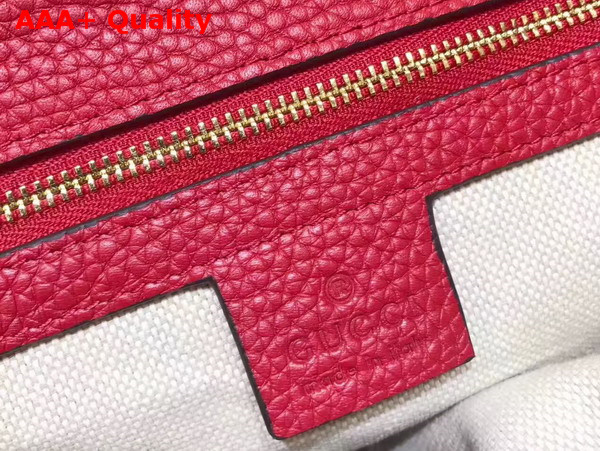 Gucci GG Marmont Leather Shoulder Bag in Red Grain Leather Replica