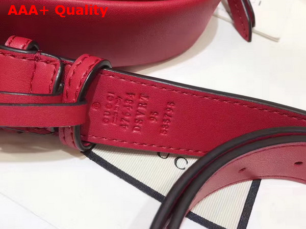 Gucci GG Marmont Matelass Leather Belt Bag in Hibiscus Red Chevron Leather Replica